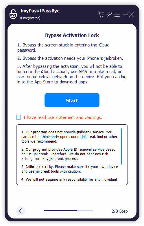 Confirm iCloud Activation Lock Bypassing