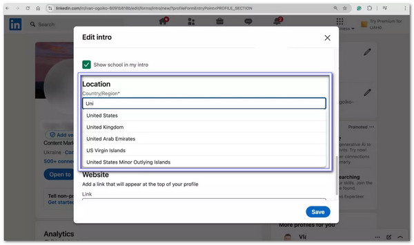 How to Change Location on LinkedIn on Computers