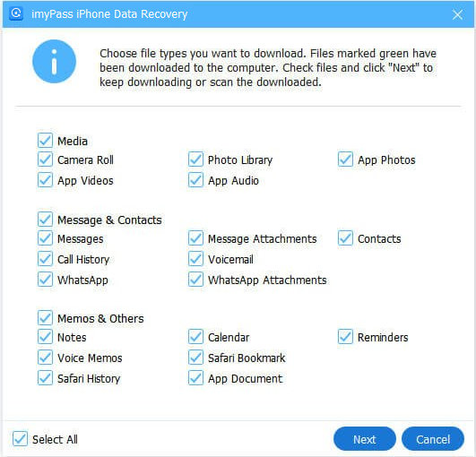 Select iPhone Data From iCloud