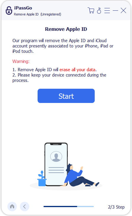 将 iOS 连接到计算机 删除 Apple ID