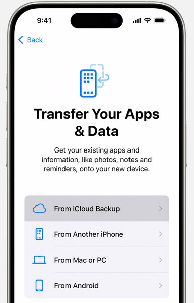 Daripada iCloud Backup