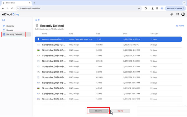 Pulihkan iCloud Drive