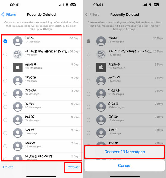 Récupérer les messages iPhone