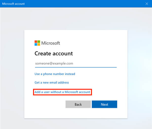 Voeg een gebruiker toe zonder een microsoft-account windows 10