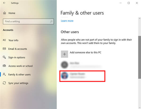 Add user to windows 10