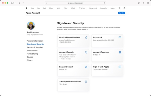 線上更改 iCloud 密碼
