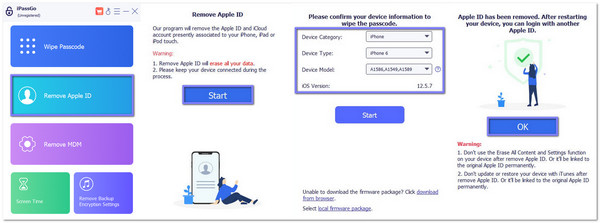 iMypass iPassgo Scollega l'ID Apple dall'iPhone senza password