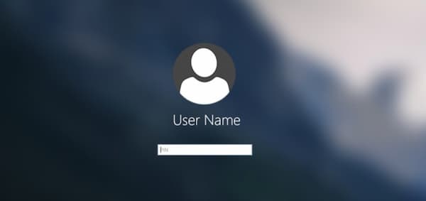 Windows 10 login-skærm