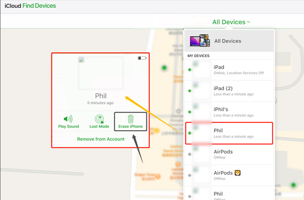 Bypass iPhone Passcode Using Find iPhone