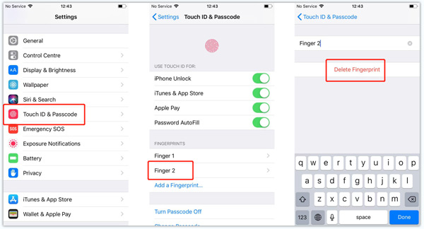 Reset Touch ID Remove Fingerprint