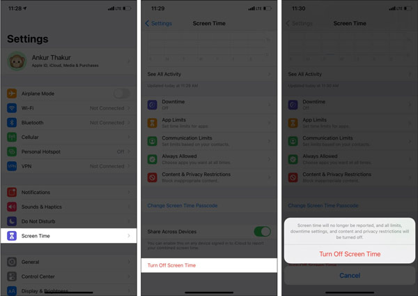 Turn Off Screen Time on iPhone