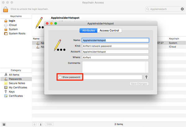 View Passwords Mac