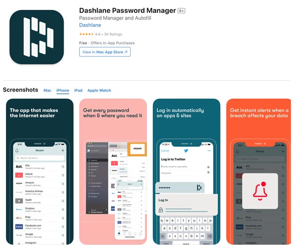 Gestore password Dashlane