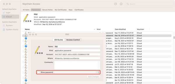 View Saved Passwords on Mac from Keychain Access