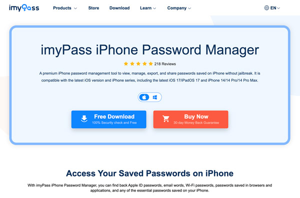 Trình xem mật khẩu email iPhone tốt nhất imyPass