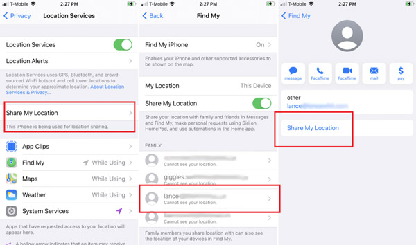 How To Share Location On Iphone With Family