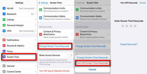 Bypass Screen Time Settings