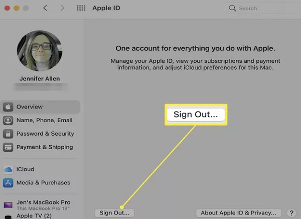 Sign Out Apple ID Mac