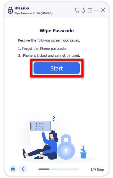 Connect iOS Computer Wipe Passcode Start