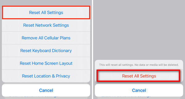 Reset All Settings iPhone