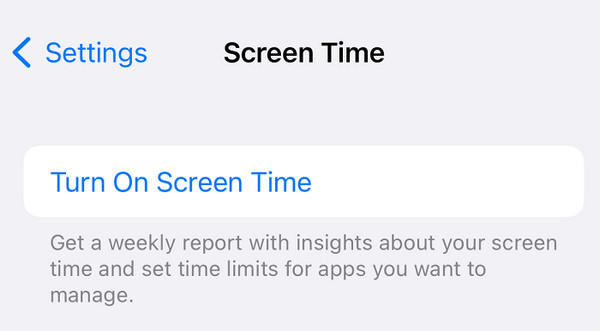 Turn On Screen Time