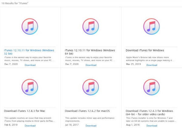 Gammel versjon av iTunes