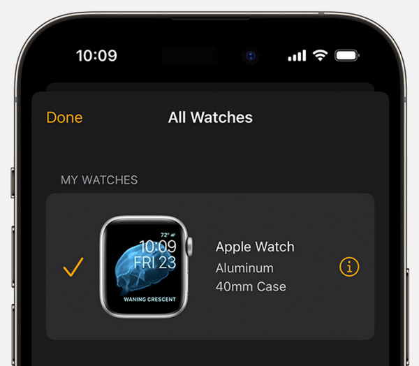 Selecteer Apple Watch