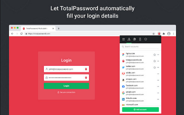 Rozhraní Total Password Manager