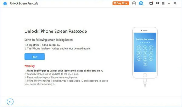 Sblocca la password dello schermo dell'iPhone