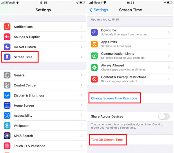 Mit Screentime-Passwort