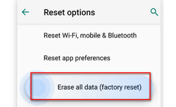 Erase All Data Android