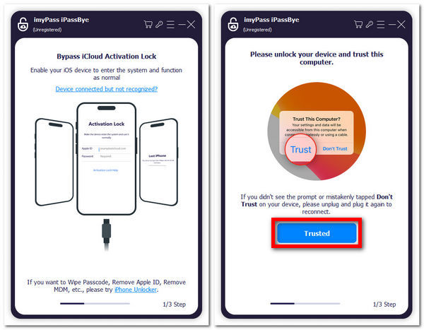 連接 iPhone 並信任計算機