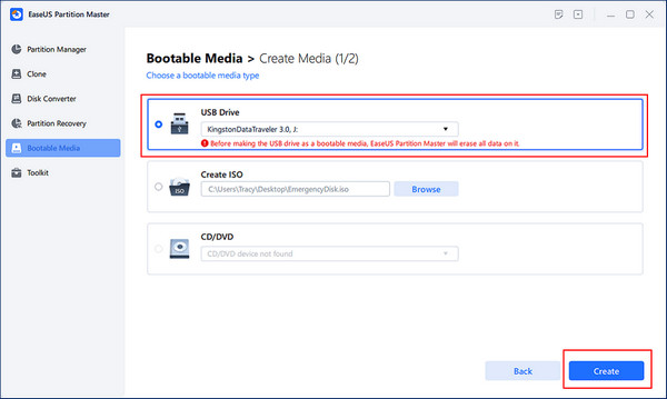 Create Bootable Disk