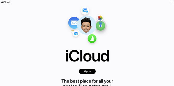 iCloud Sign In Page
