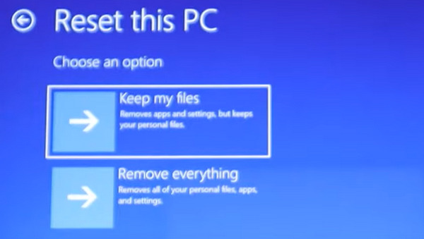 Keep Files Or Remove Everything
