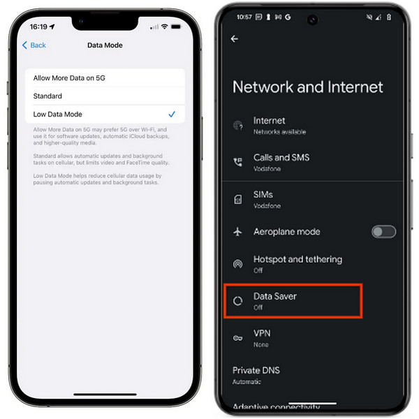 Penghemat Data Mode Data Rendah