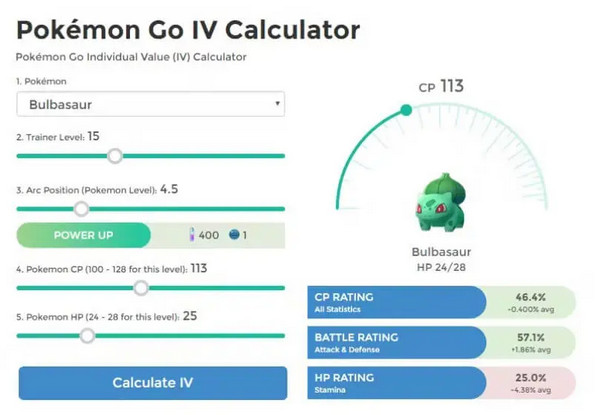 Kalkulator Cp Pokemon Go