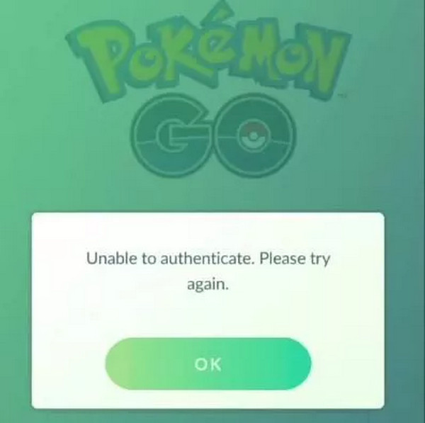 Pokémon Go Inténtalo de nuevo Rrror