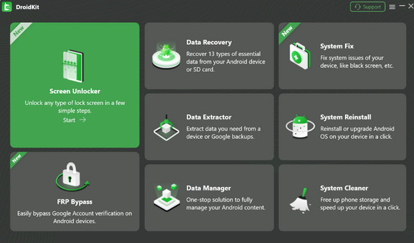 Keluarkan Blu Screen Lock Droidkit