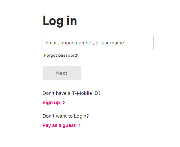 Reimposta la password di T-Mobile sul suo sito web