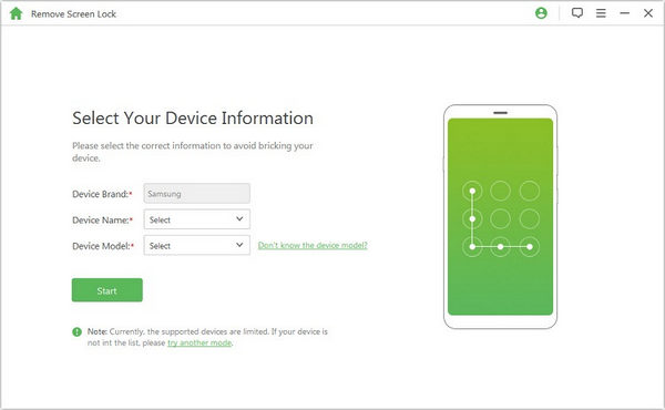 Starta Android Unlock Lockwiper