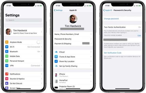 Cambiar la contraseña de Apple ID