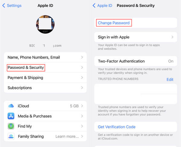 Change Password With Screen Passcode