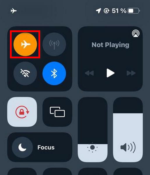 IOS Switch on Airplane Mode