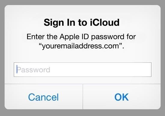 Log masuk Ke iCloud