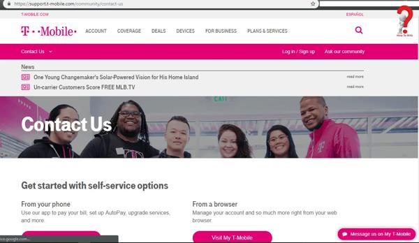 Perkhidmatan Pelanggan Tmobile