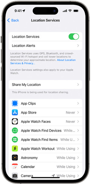 Turn On iPhone Location Services