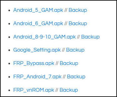 File Apk di bypass di Vnrom