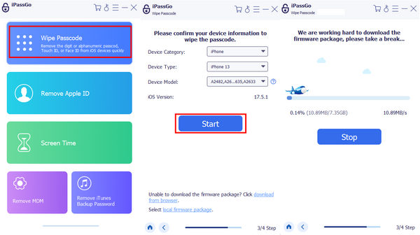 Borrar el código de acceso del iPhone imyPass