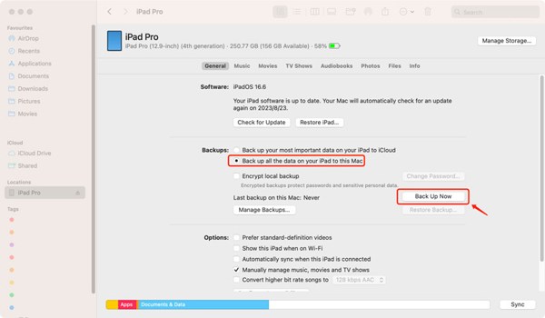 Backup iPad To Mac Using Finder